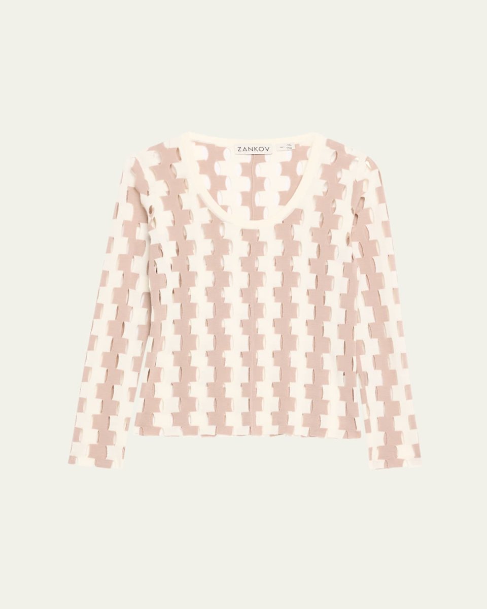 Rita Abstract Merino Wool Top